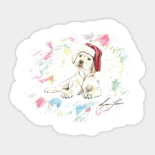 Xmas Labrador Sticker